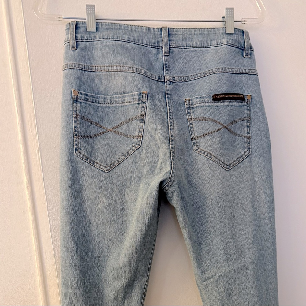 Brunello Cucinelli Jeans- High waisted/skinny fit with fringe bottom.